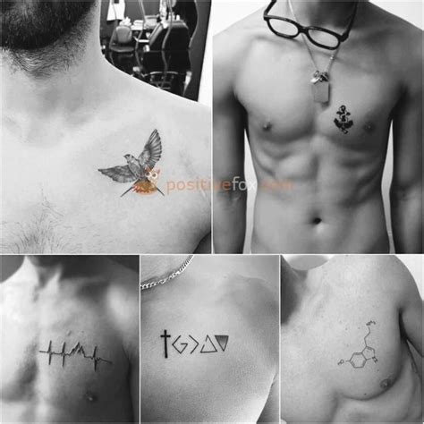 tatuajes pequeos en el pecho hombre|Tatuajes Pequeños para Hombres en el Pecho con Significado